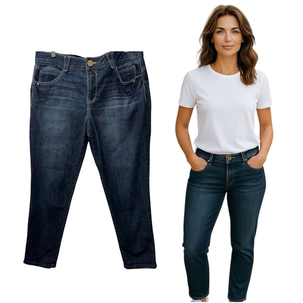 Democracy Dark Blue Ankle Jeans